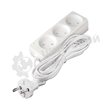 Удлинитель 3х5 м без заземл. 6А IP20 ШВВП 1.3 кВт Союз 481S-0305