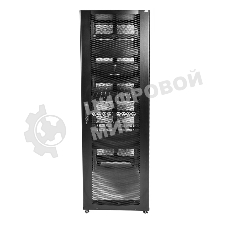 Шкаф серверный ПРОФ напольный 48U (800x1000) дверь перфорированная 2 шт., черный, в сборе (ШТК-СП-48.8.10-44АА-9005)