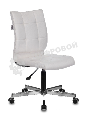 Кресло компьютерное Бюрократ CH-330M белый Lincoln 100, искусственная кожа, крестовина металл хром