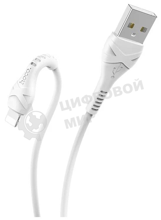 Кабель USB HOCO X37 Cool, USB - Lightning, 2.4А, 1м, белый