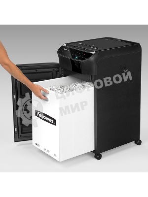 Шредер Fellowes AutoMax 350C (секр.P-4)/фрагменты/350лист./68лтр./скрепки/скобы/пл.карты/CD