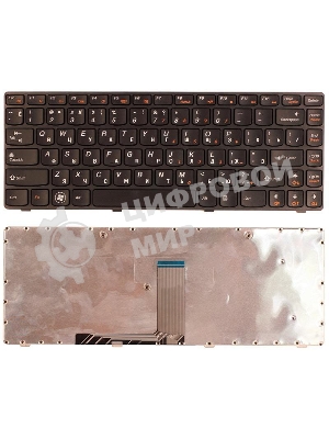 Клавиатура для ноутбука Lenovo Ideapad B470 V470 черная с рамкой