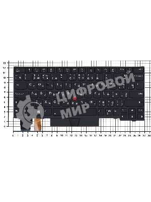 Клавиатура для ноутбука Lenovo ThinkPad X13 Yoga Gen 1 черная с подсветкой