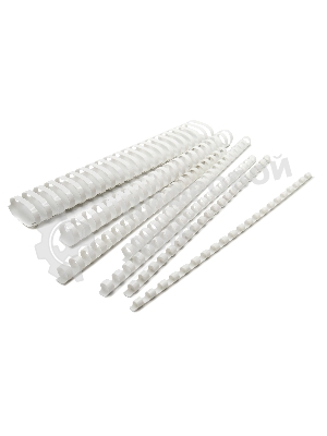 Пружины для переплета пластиковые Silwerhof d=45мм 341-410лист A4 белый (50 шт) Daily