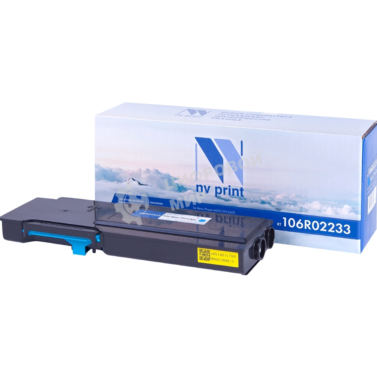 Картридж лазерный NVPrint совместимый Xerox 106R02233 Cyan для Phaser 6600/WC6605 (6000k)