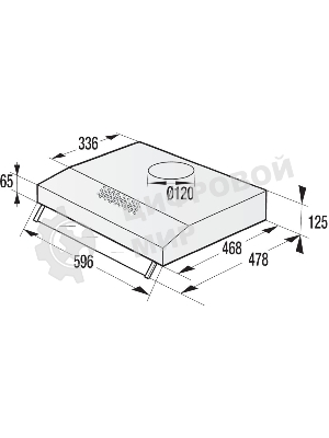 Вытяжка подвесная Gorenje WHU629EX/M нержавеющая сталь, 60 см, 249 м³/ч, 67 дБ