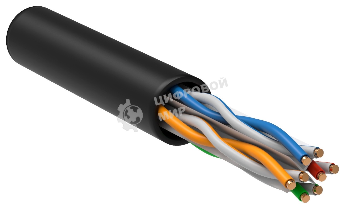 Кабель информационный ITK LC3-C604-139 кат.6 U/UTP не экранированный 4X2X23AWG LDPE внешний 305м черный