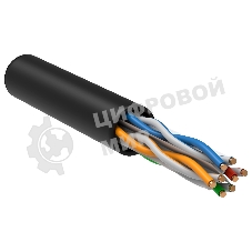 Кабель информационный ITK LC3-C604-139 кат.6 U/UTP не экранированный 4X2X23AWG LDPE внешний 305м черный