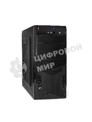 Компьютерный корпус Miditower ExeGate CP-601-UNS400 (ATX, БП UNS400 с вент. 12см, 2*USB, аудио, черный)