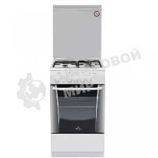 Плита комбинированная De Luxe 506031.01ГЭ (КР) белый, конфорок 4 шт, духовка 54 л, 50 см x 85 см x 60 см