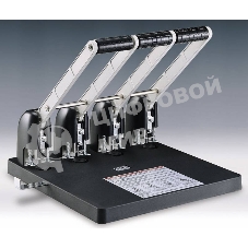 Дырокол Kw-Trio Heavy Duty 954, до 150 листов, металл/пластик черный, отверстий: 4, с линейкой