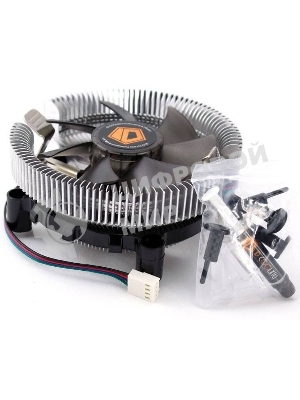 Кулер Cooler ID-Cooling ID-CPU-DK-01T серебристый 92мм алюминий 2200rpm 24db 3-pin 95W 52мм