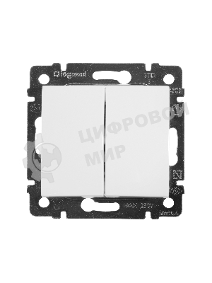 Выключатель Valena двойной выключатель/белый