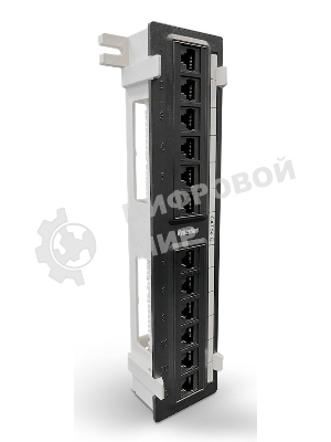 Монтажное оборудование Hyperline PPW-12-8P8C-C5e Патч-панель настенная, 12 портов RJ-45(8P8C), категория 5е, с подставкой