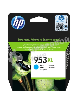 Картридж струйный HP 953XL F6U16AE голубой для HP OJP 8710/8715/8720/8730/8210/8725 (1600стр.)