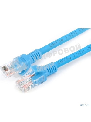 Патч-корд LSZH медный UTP Cablexpert PP30-10M/B cat.5e, 10м, литой, многожильный, синий