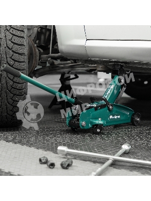 Домкрат гидравлический Сибртех подкатной, 2т, 127-330мм