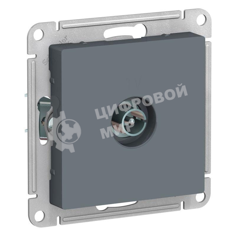 Розетка телевизионная антенная одиночная TV коннектор, механизм ATN000793 Schneider Electric Грифель