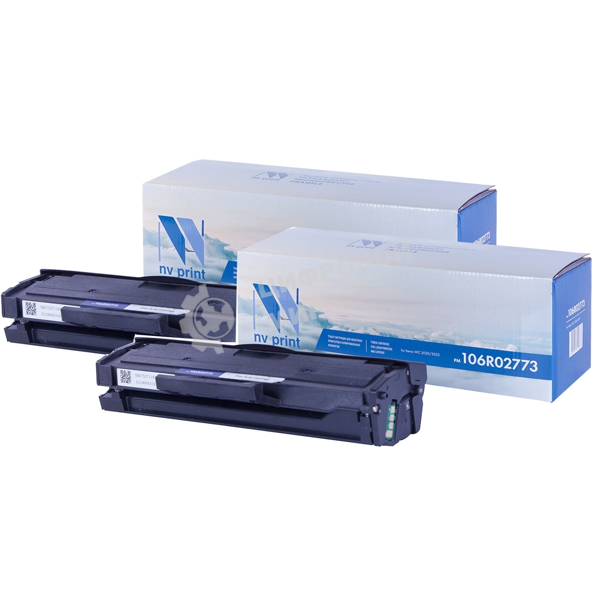 Картридж NVP совместимый NV-106R02773-SET2 для Xerox Phaser 3020/WorkCentre 3025 (1500k) (2 шт)