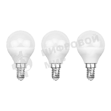 Лампа светодиодная Rexant шарик (GL) 7.5 Вт E14 713 Лм 6500 K холодный свет (3 шт./уп.)