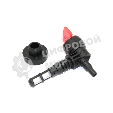 Кран топливный для Briggs&Stratton, угловой с фильтром 131081