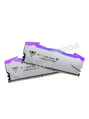 Оперативная память Patriot Viper Xtreme 5, DDR5, 32Gb (2x16Gb), 8000MHz, CL38, DIMM, с радиаторами, RGB, серебристый
