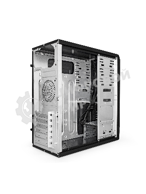 Компьютерный корпус Miditower ExeGate CP-601-UNS400 (ATX, БП UNS400 с вент. 12см, 2*USB, аудио, черный)