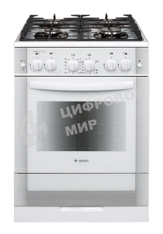 Плита газовая Gefest ПГ 6500-02 0042 белый, конфорок 4 шт, духовка 52 л, 60 см x 85 см x 60 см