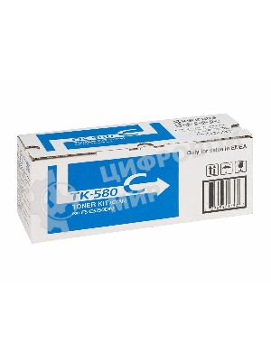 Картридж лазерный Kyocera TK-580C (1T02KTCNL0) голубой для FS-C5150DN 2800 стр.
