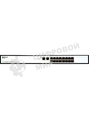 Коммутатор неуправляемый PoEORIGO OS1218P/190W/A1A 16x100Base-TX PoE+, 2x1000Base-T, PoE-бюджет 190 Вт, корпус металл