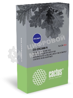Картридж матричный Cactus CS-ERC38B/R черный/красный для Epson ERC 30/34/38, UT2000/4000