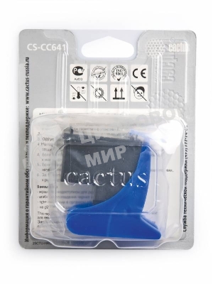 Картридж струйный Cactus CS-CC641 №121XL черный (18 мл.) для HP DJ D1663/D2563/D2663/D5563/F2423/F2483