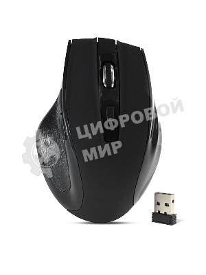 Мышь беспроводная Crown CMM-935W черный, 1600 dpi, радиоканал, USB, кнопки - 6