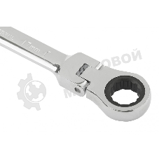 Ключ комбинированный трещоточный Matrix 17 мм, crv, шарнирный, зерк.хром