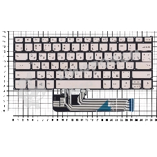 Клавиатура для ноутбука Lenovo Yoga 530-14IKB серебристая с подсветкой