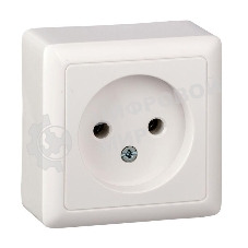 Розетка 1-м ОП Хит 10А IP20 без заземл. белый SchE RA10-131-B