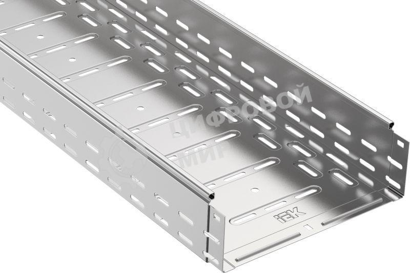 Лоток листовой перфорированный 200х100 L3000 сталь 0.8мм IEK CLP10-100-200-3