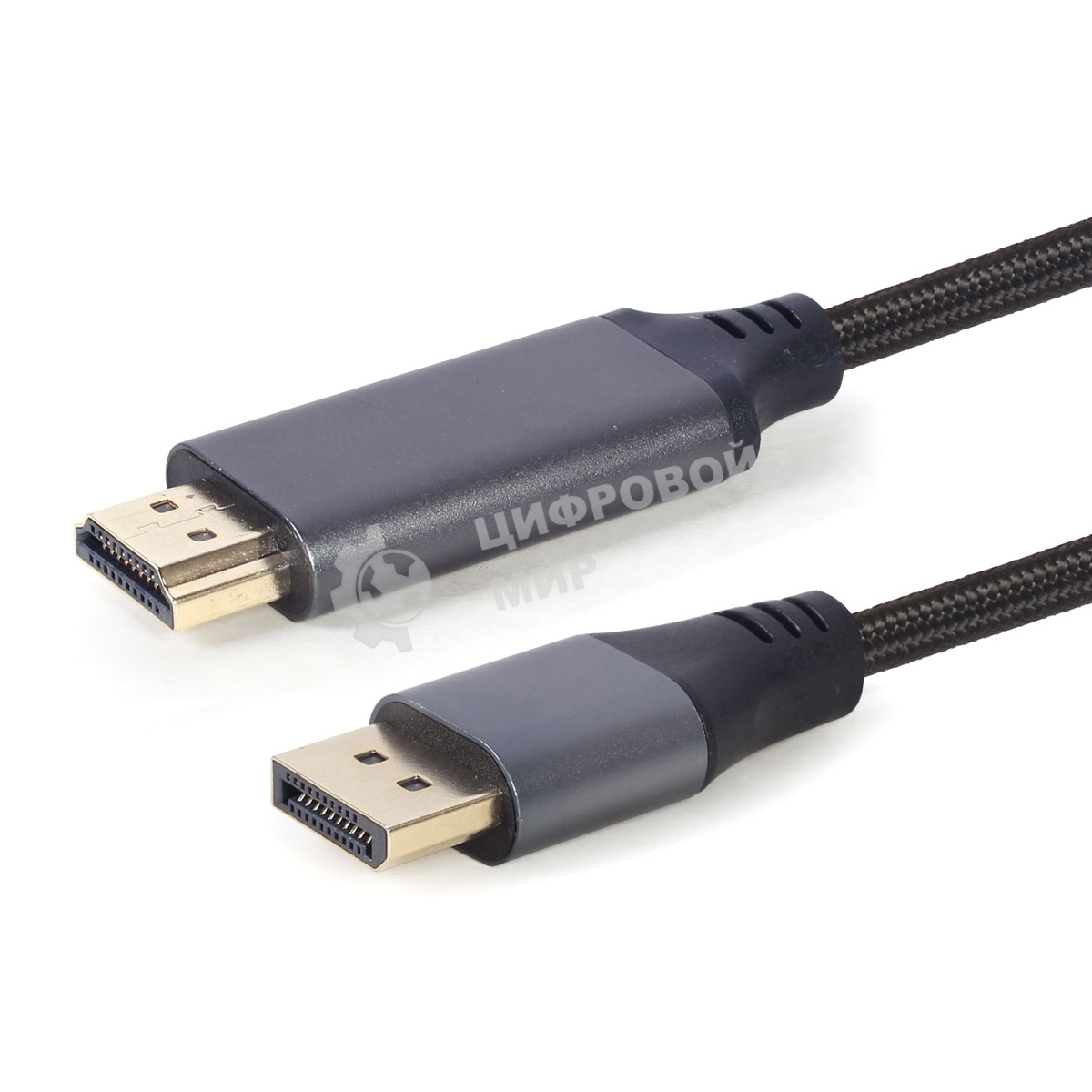 Кабель DisplayPort->HDMI Cablexpert CC-DP-HDMI-4K-6, 4K, 1.8м, 20M/19M, черный, экран, пакет