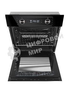 Шкаф духовой электрический Maunfeld AEOH60102B, 60л, дверца с 3 стеклами, черный