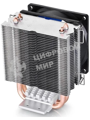 Кулер для процессора DEEPCOOL ICE EDGE MINI FS V2.0 синий, 80 мм, алюминий/медь, 2200 об/мин, 24.7 дБ, 3 pin, 100 Вт, 112 мм