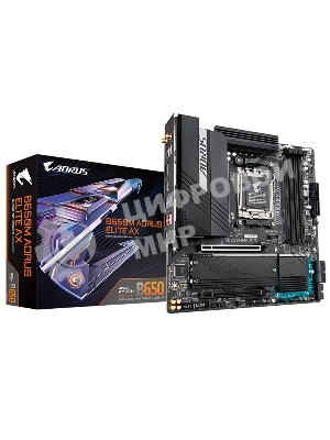 Материнская плата Gigabyte B650M AORUS ELITE AX, AM5, AMD B650, 4xDDR5, 4xSATA, 2xM.2, 1xPCI-E 5.0 x4, 1xPCI-E 4.0 x16, 1xHDMI, 1xDP, 1x 2.5Gb LAN, 4xUSB-A 2.0, 5xUSB-A 3.2 Gen 1, 2xUSB-A 3.2 Gen 2, 1xUSB-C 3.2 Gen 2, 2x3.5 мм, 7.1, Micro-ATX