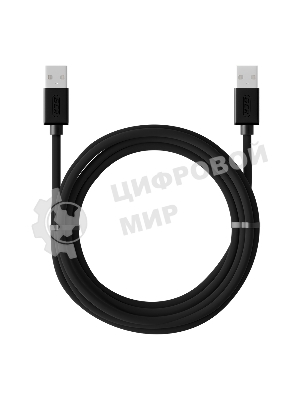 Кабель Greenconnect интерфейсный USB 2.0 1m AM/AM, AWG 28/28 Premium, двойное экранирование, антифриз, черный