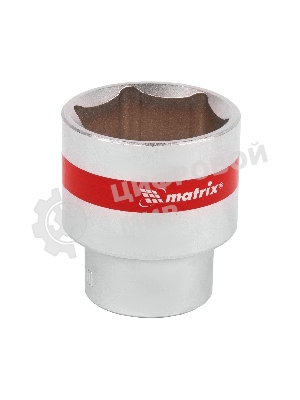 Головка Matrix торцевая 30мм 6-гранная crv под квадрат 1/2'' хромированная