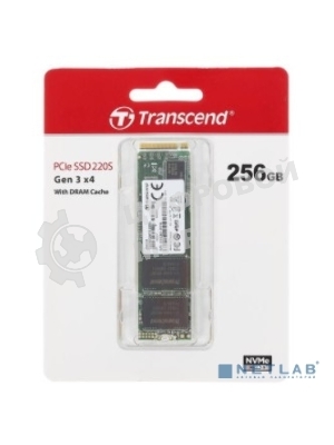 Накопитель SSD Transcend MTE220S SSD 256GB, 3D TLC, M.2 (2280), PCIe Gen 3.0 x4, NVMe, R3300/W1100, TBW 550
