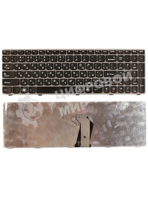 Клавиатура для ноутбука Lenovo IdeaPad Z560 Z565 G570 G770 черная с серой рамкой