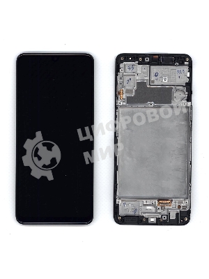 Дисплей для Samsung Galaxy M22 SM-M225F в сборе с тачскрином и рамкой OLED черный