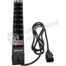 Блок распределения питания NTSS NTSS-PDU-DA1017 гор.размещ. 8xSchuko базовые 10A C14 2м