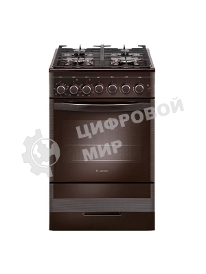 Плита комбинированная Gefest ПГЭ 5502-02 0045 коричневый, конфорок 4 газовых, духовка 55 л, 50 см x 85 см x 58.5 см