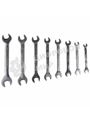 Набор ключей рожковых Rexant (8-24 мм), 8 шт., CrV, зеркальное хромирование