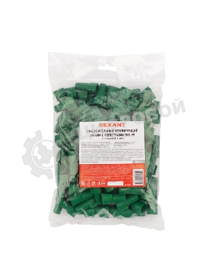 Соединительный изолирующий зажим Rexant с лепестками СИЗ-99 ø 12 мм (2,5-6 мм²), зеленый (100 шт./уп.)